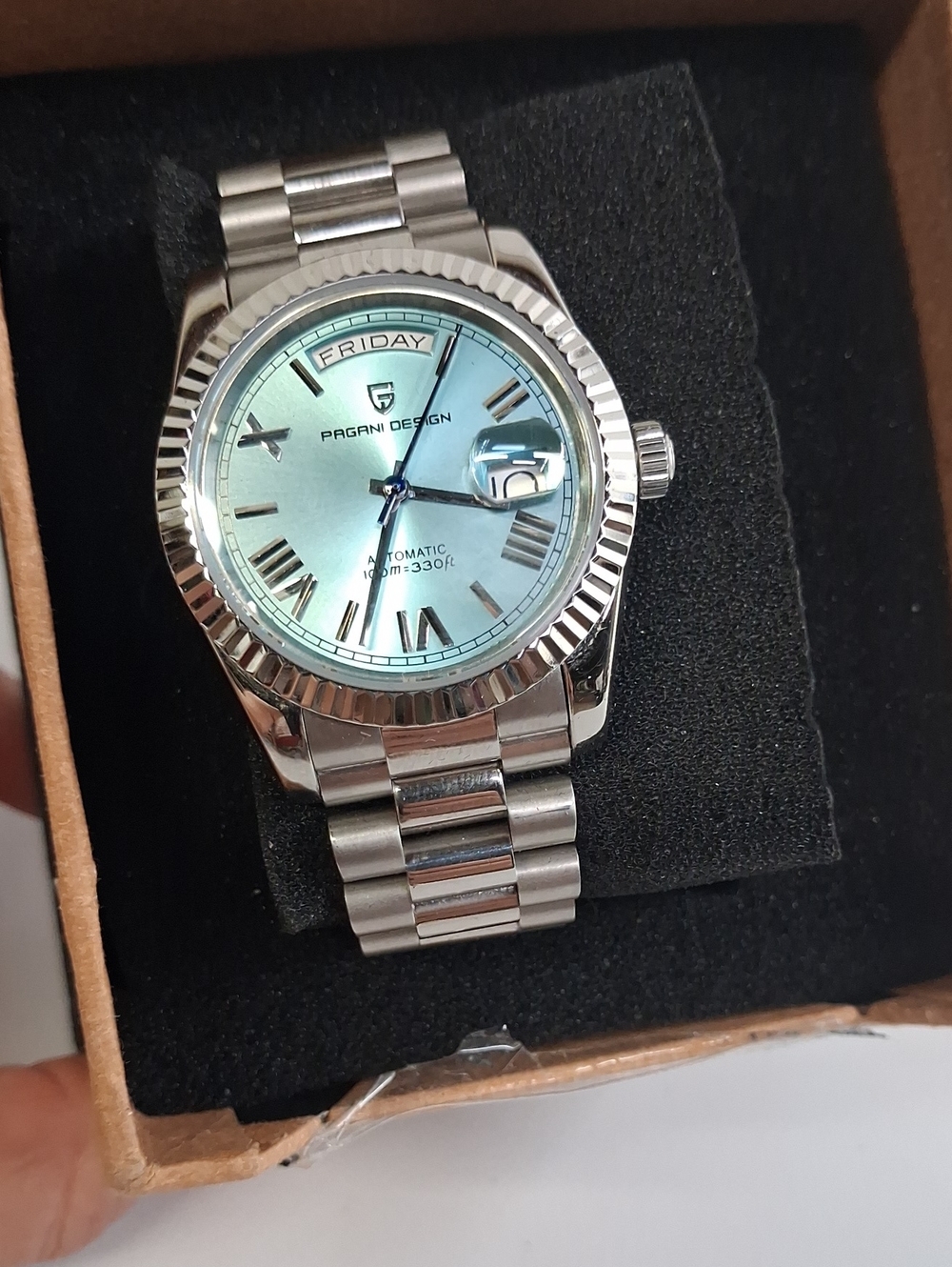NWT Mens Pagani Design Men's Automatic Watch Sapphire Glass 100 Meter Resistant